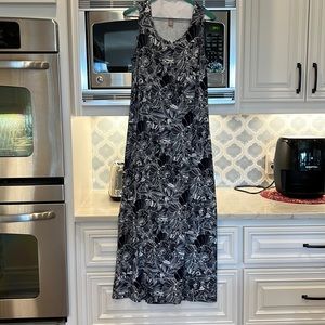 Blue floral maxi dress from Chico’s.
